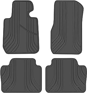 Photo 1 of San Auto Car Floor Mat for BMW 3/4 Series Custom Fit F30 F31 F32 F33 F36 320i 328i 335i 2012-2013-2014-2015-2016-2017-2018 Full Black Rubber Auto Floor Liners Set All Weather Heavy Duty Odorless Full black 2012-2018Version