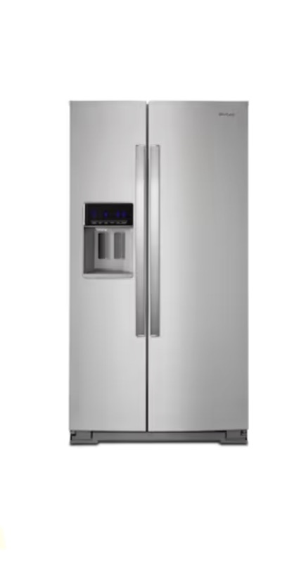 Photo 1 of Whirlpool 28.4-cu ft Side-by-Side Refrigerator with Ice Maker (Fingerprint Resistant Stainless Steel)