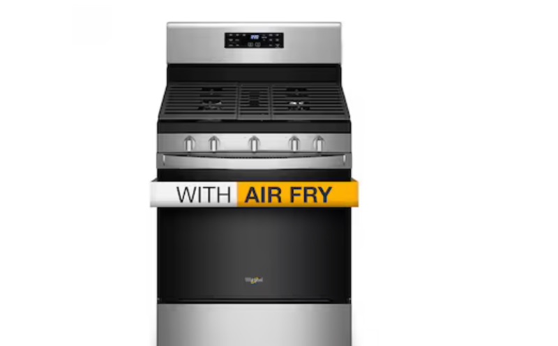 Photo 1 of Whirlpool 30-in 5 Burners 5-cu ft Self-cleaning Air Fry Convection Oven Freestanding Natural Gas Range (Fingerprint Resistant Stainless Steel)