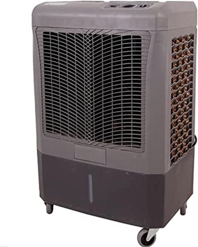 Photo 1 of Hessaire MC37M Portable Evaporative Cooling Fan, Indoor/Outdoor High Temp Low Humidity Environments, 3100 CFM, 950 sq. ft., 3-Speed Fan, 59 dB, Gray
