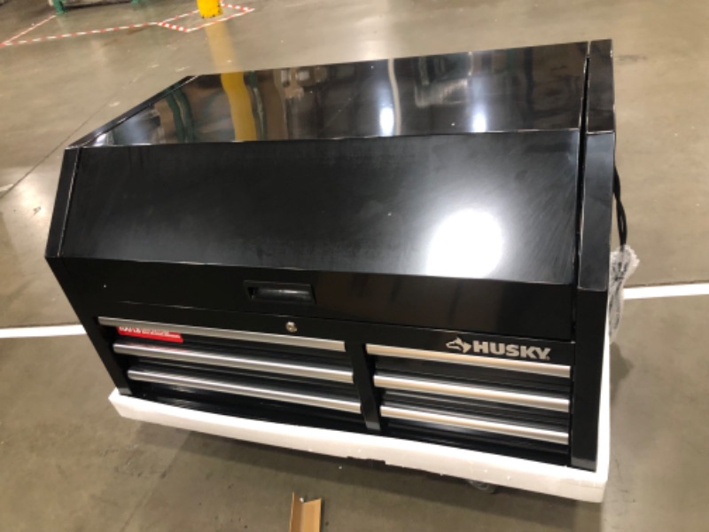 Photo 2 of ***MISSING BOX 1 OF 2!! 41 in. W x 24.5 in D Standard Duty 16-Drawer Combination Rolling Tool Chest and Top Tool Cabinet Set in Gloss Black
