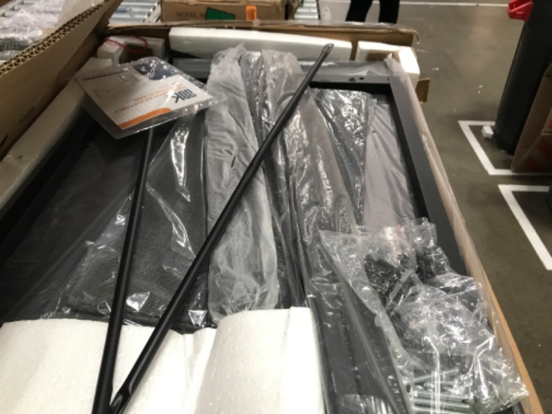 Photo 1 of BLACK-ODK Computer Desk with Adjustable Monitor Shelves, 55 inch Home Office Desk with Monitor Stand, Writing Desk, Study Workstation with 3 Heights (10cm, 13cm, 16cm), Rustic Brown 55 inch Vintage