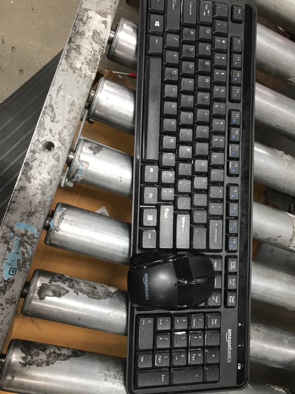 Photo 2 of Amazon Basics Wireless Computer Keyboard and Mouse Combo - Quiet and Compact - US Layout (QWERTY)