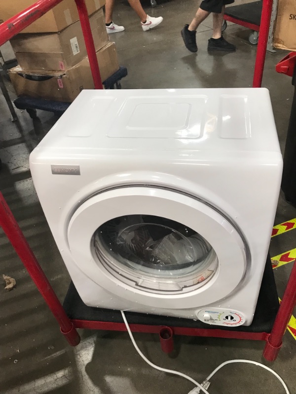 Photo 2 of *MISSING DIAL* Euhomy 110V Portable Clothes Dryer 850W Compact Laundry Dryers 1.5 cu.ft Front Load Stainless Steel Electric Dryers Machine with Stainless Steel Tub for Apartment,RVs,Dorms,White Easy Control 1.5 Cubic Feet Square 1 CD-6-1X-NEW