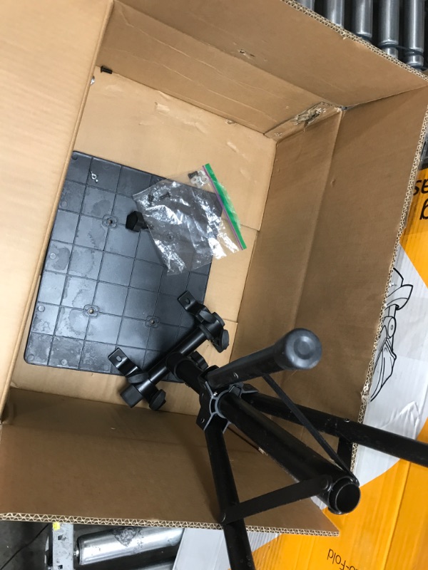 Photo 1 of Universal Laptop Projector Tripod Stand - Computer, Book, DJ Equipment Holder Mount Height Adjustable Up to 35 Inches w/ 14'' x 11'' Plate Size - Perfect for Stage or Studio Use - PylePro PLPTS2 