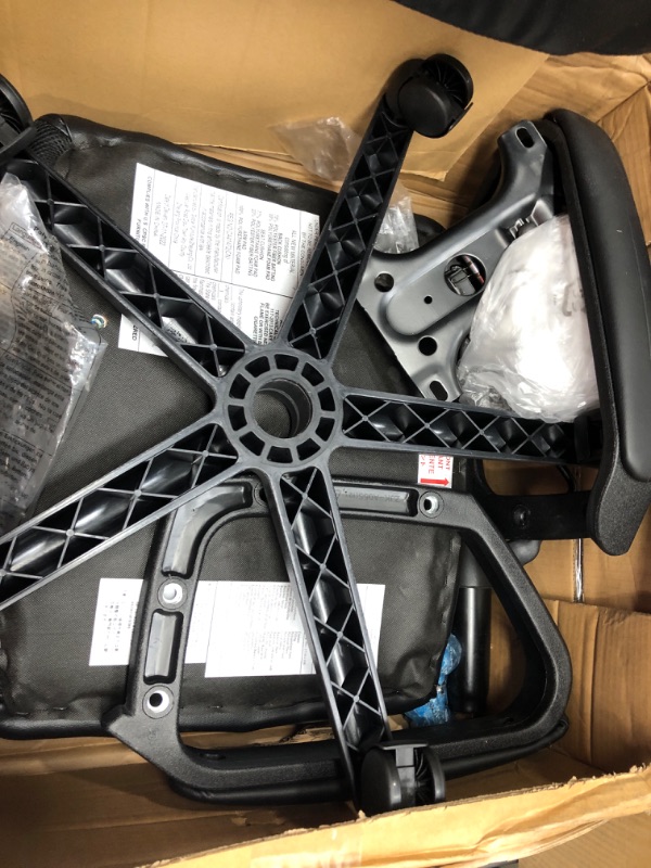 Photo 1 of Amazon Basics Padded Office Desk Chair with Armrests, Adjustable Height/Tilt, 360-Degree Swivel, 275Lb Capacity - Black