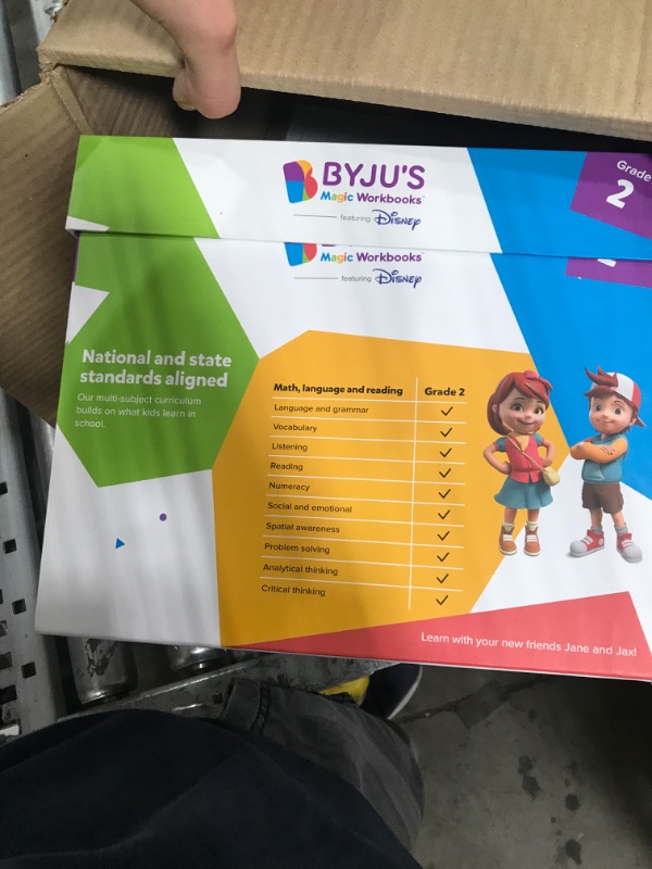 Photo 2 of BYJU’S Learning Kits: Disney, 2nd Grade Premium Edition (App + 8 Workbooks) Ages 6-8, Featuring Disney & Pixar Characters - Learn Grammar, Multiplication/Division & Writing - Osmo iPad Base Included iPad 2nd Grade