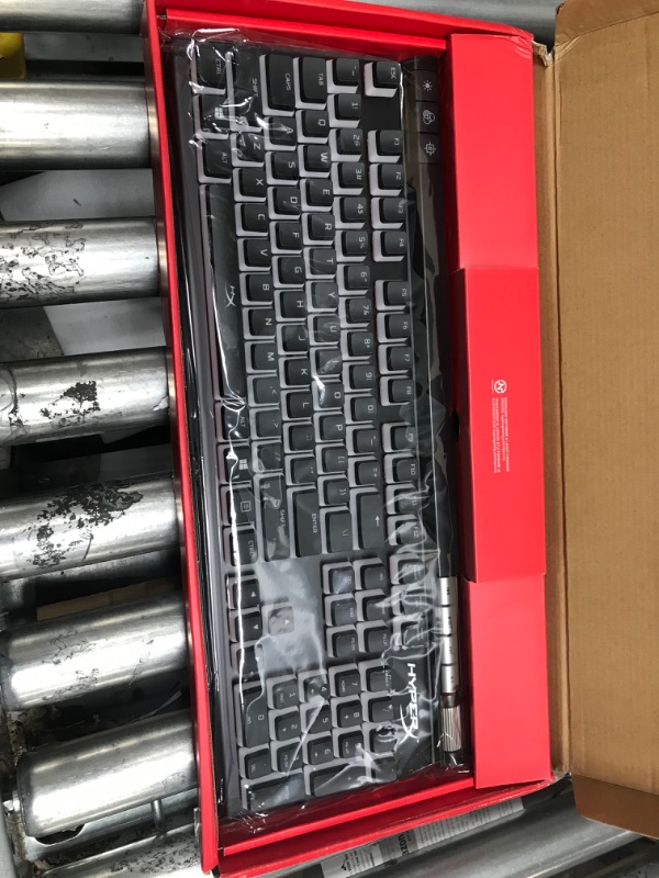 Photo 1 of HyperX Alloy Elite 2 – Mechanical Gaming Keyboard, Software-Controlled Light & Macro Customization, ABS Pudding Keycaps, Media Controls, RGB LED Backlit, HyperX Red 