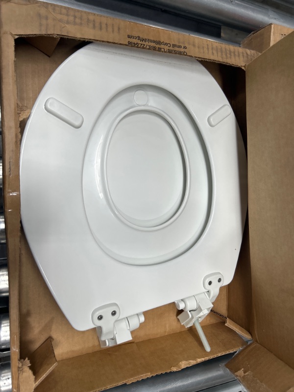 Photo 2 of MAYFAIR 1888SLOW 000 NextStep2 Toilet Seat with Built-In Potty Training Seat, Slow-Close, Removable that will Never Loosen, ELONGATED, White White Elongated Toilet Seat