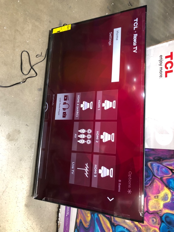 Photo 1 of MISSING POWERCORD**TCL 50" Class 5-Series 4K UHD QLED Dolby Vision & Atmos, VRR, AMD FreeSync, Smart Roku TV - 50S555 (2022 Model) ,Black