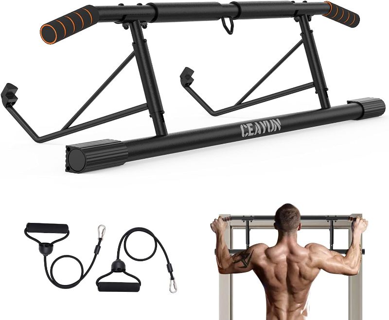 Photo 1 of  Pull up Bar for Doorway, Portable Pullup Chin up Bar Home, No Screws Multifunctional Dip bar Fitness, Door Exercise Equipment Body Gym System Trainer