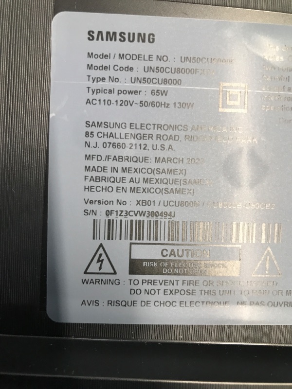 Photo 3 of SAMSUNG 50-Inch Class Crystal UHD 4K CU8000 Series PurColor, Object Tracking Sound Lite, Q-Symphony, Motion Xcelerator, Ultra Slim, Solar Remote, Smart TV with Alexa Built-in (UN50CU8000, 2023 Model)
