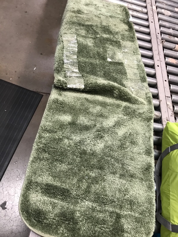 Photo 1 of 59'' X 20'' GREEN BATH RUG