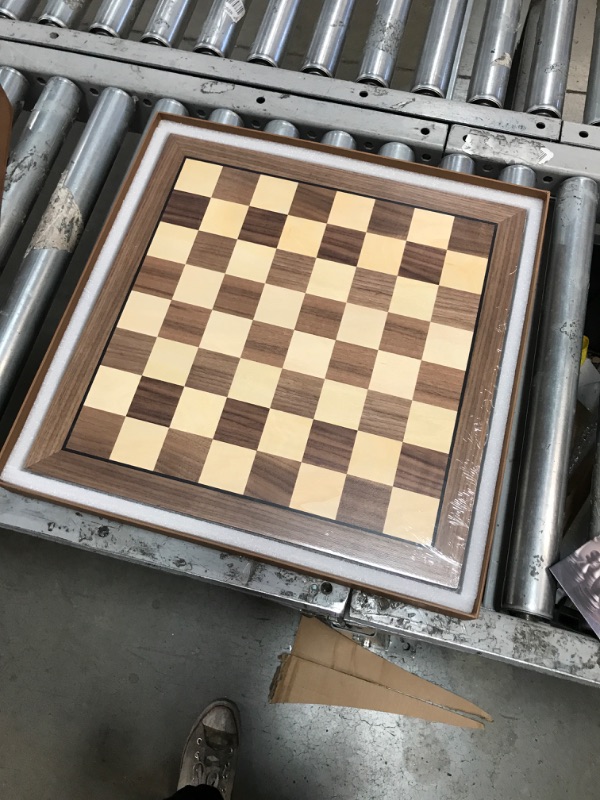 Photo 2 of AMEROUS 17 x 17 Inches Wooden Chess Board Only, Professional Tournament Chess Board Large with Chess Rules / Gift Package, Chess Board Game for Kids, Adults