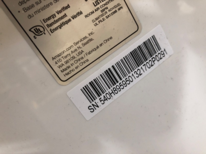 Photo 6 of ***DAMAGED HOSE - SEE NOTES***
Amazon Basics Portable Air Conditioner With Heat Pump, Cools 550 Square Feet, 13,000 BTU ASHARE / 10,000 BTU SACC, White 10,000 BTU Single Hose with Heat Pump