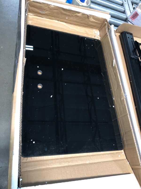 Photo 3 of SCRATCHED GLASS; MISSING HARDWARE**Universal Floor TV Stand with Mount 80 Degree Swivel Height Adjustable and Space Saving Design for Most 27 to 65 inch LCD, LED OLED TVs, Perfect for Corner & Bedroom HT1002B
