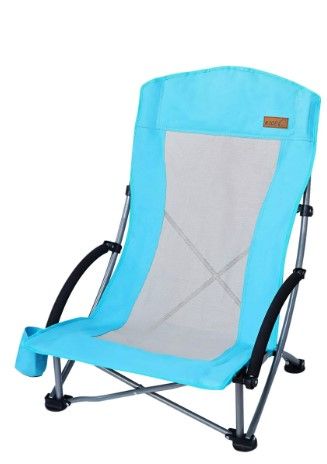 Photo 1 of Nice C Beach Chair, Lightweight Camping Outdoor Chair with High Mesh Back, Heavy Duty Portable Chair with Carry Bag for Camping, BBQ, Travel, Festival, Picnic(Set of 1 Blue)
