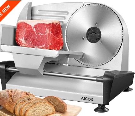 Photo 1 of Aicok SL-519N NEW Electric Meat Slicer Deli Slicer 20cm Serrated Blade 150w Silver
