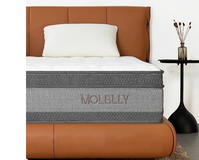 Photo 1 of 10 Inch Cooling-Gel Memory Foam and Individually Pocket Innerspring Hybrid Mattress