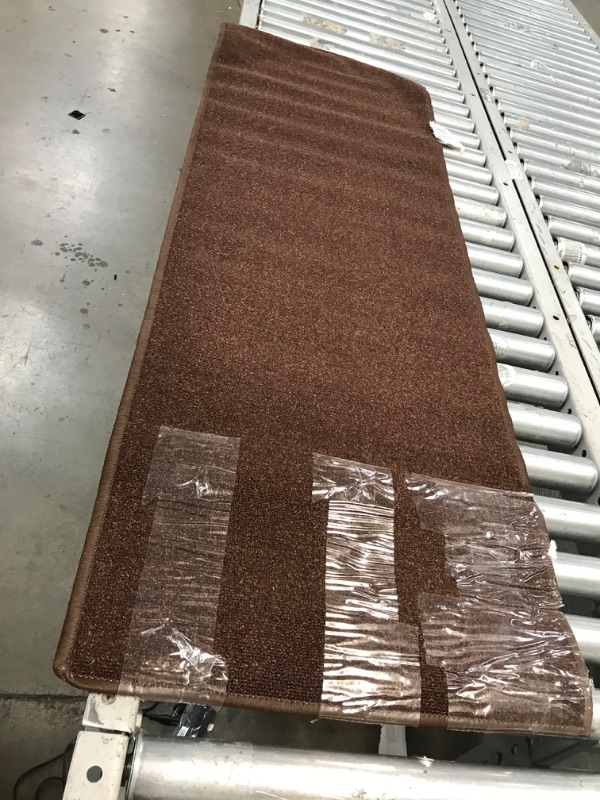 Photo 1 of 19.5" x 57.5" brown runner rug 