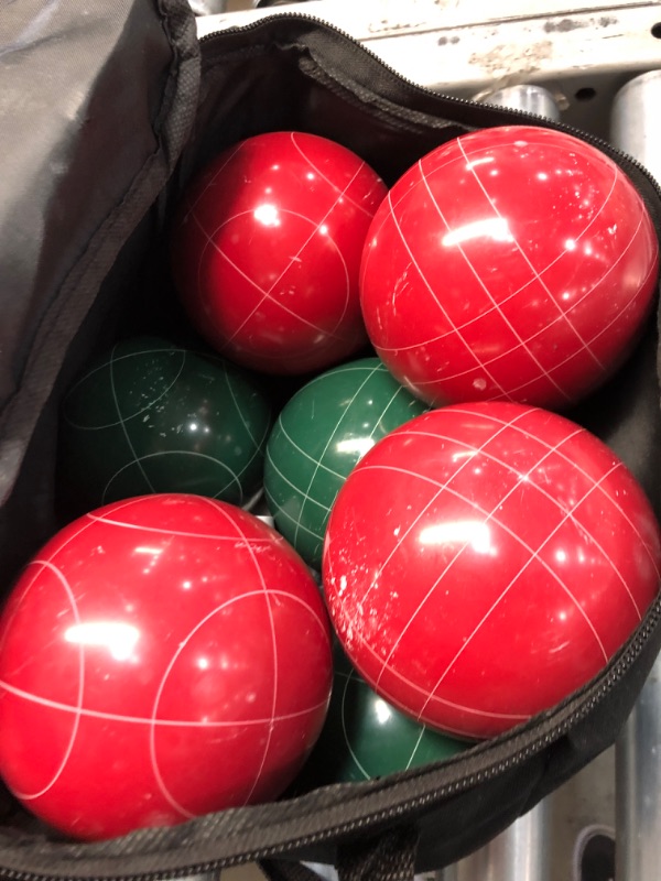 Amazon Basics Bocce Ball Set with Soft Carry Case 100mm for sale