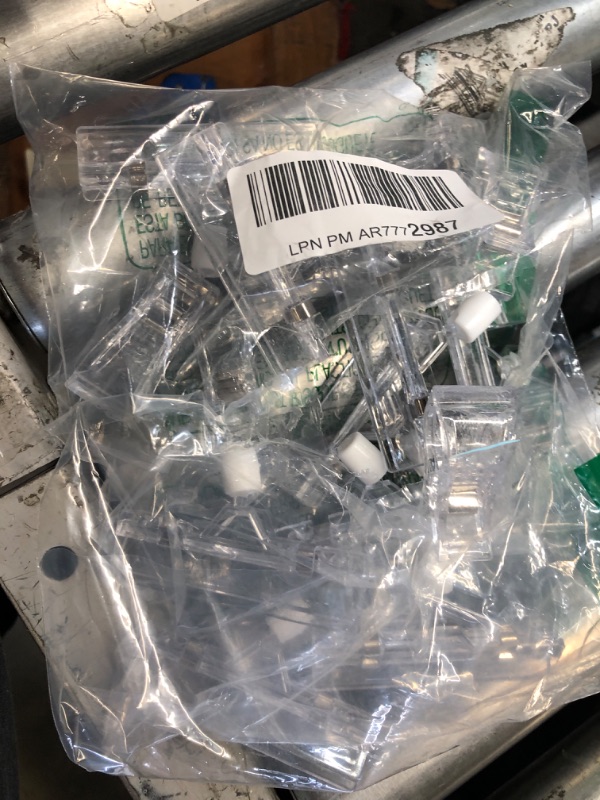 Photo 1 of 20 Pieces Plastic Merchandise Sign Holder Clips Rotatable Clear Vendor Display Holder Stand Retail Price Card Sale Signs Display Rack, Shelf Tags for Wire Shelving, Shops, Clothing Stores Supplies