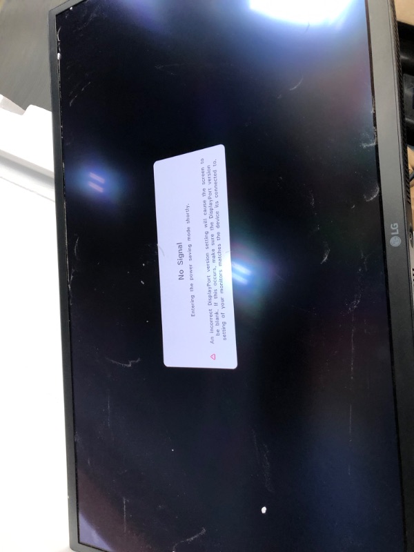 Photo 4 of Minor screen damage*LG 27EP950-B 27” Ultrafine UHD (3840 x 2160) OLED Pro Display with Adobe RBG / DCI-P3 99%, VESA Display HDR 400 True Black, 1M:1 Contrast Ratio and Tilt/Height/Pivot Adjustable Stand - Black 27 inch HW Calibration