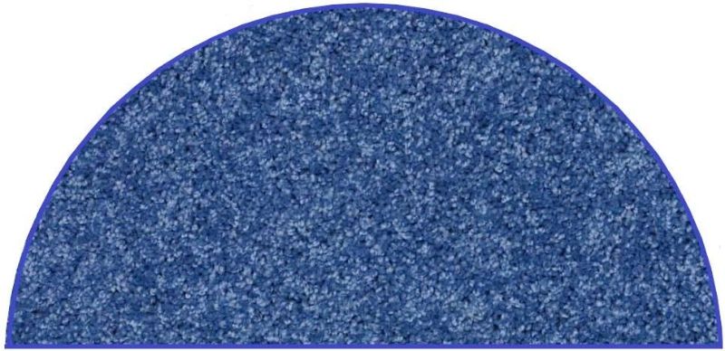 Photo 1 of 6'x3' Half Round Crazy Blue Carpet Area Rug
