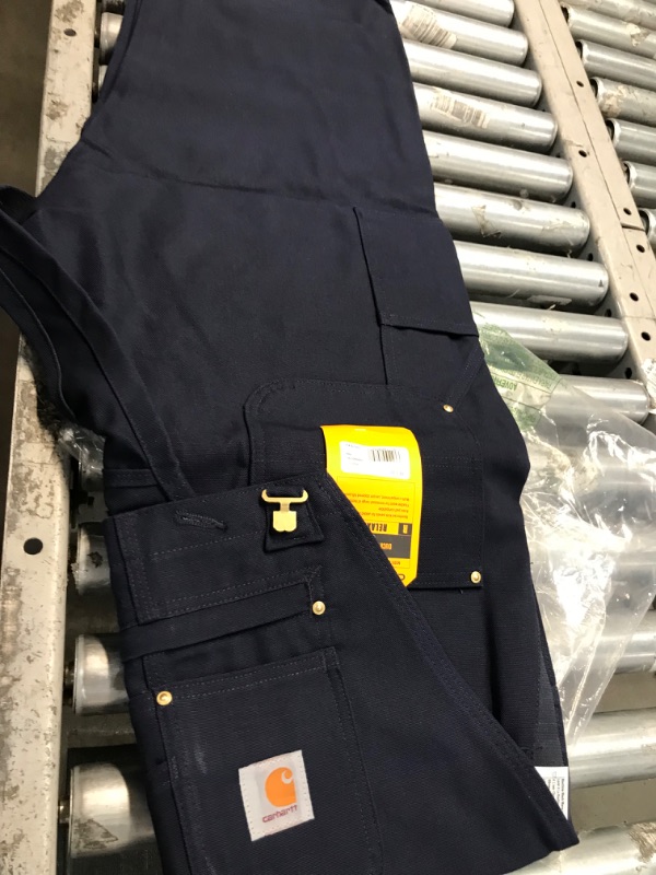 Photo 3 of Carhartt Men's Relaxed Fit Duck Bib Overall 38W x 32L Navy