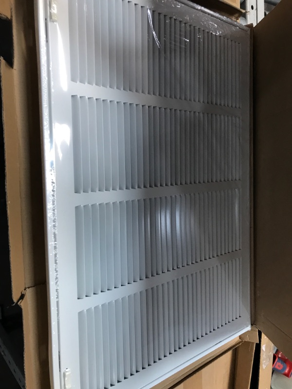 Photo 2 of 10" X 10" Return Air Filter Grille * Filter Included * - Easy Plastic Tabs for Removable Face/Door - HVAC Vent Duct Cover - White [Outer Dimensions: 11.75w X 11.75h] 10 X 10