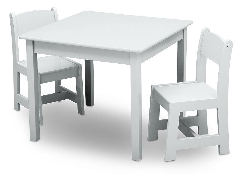 Photo 1 of ***DAMAGED - SEE PICTURES***
Delta Children MySize Kids Wood Table and Chair Set (2 Chairs Included) White