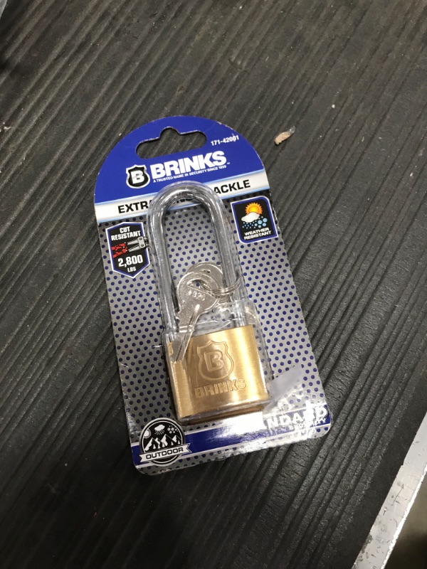 Photo 1 of BRINKS - 40mm Solid Brass Keyed Padlock with 2.5” Shackle Clearance, (171-42001)