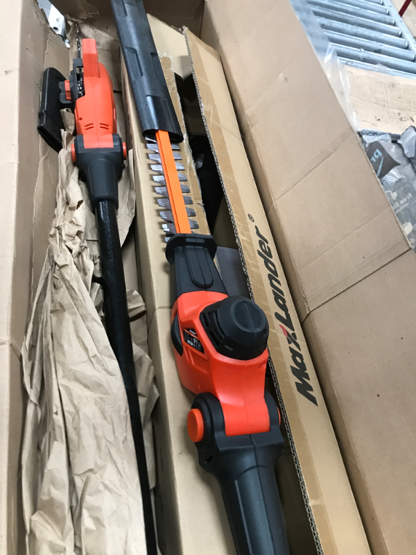 Photo 1 of ***see notes***Pole Saw 8-Inch Cordless Pole Saws for Tree Trimming and 18-Inch Pole Hedge Trimmer 2-in-1, 15-Feet MAX Reach, 16ft/s Speed, Auto Oiling Pole Chainsaw with 20V 2.0Ah Battery & Charger 15Ft 2 in 1 8'' pole saw