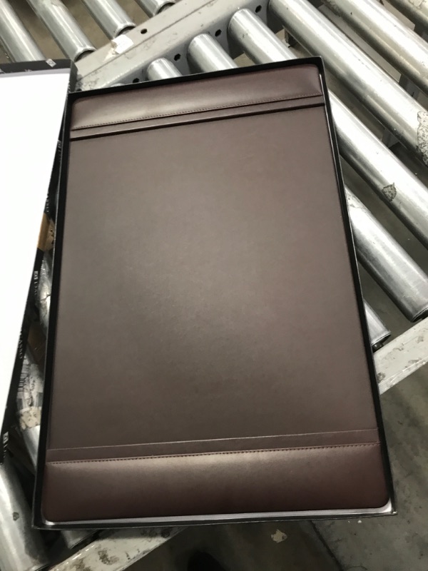 Photo 2 of 22 x 14 Desk Pad - Chocolate Brown Genuine Top-Grain Leather