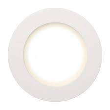 Photo 1 of 4 Pack Commercial Electric 6 in. Selectable CCT Integrated LED Retrofit Ultra-Slim White Recessed Light Trim
