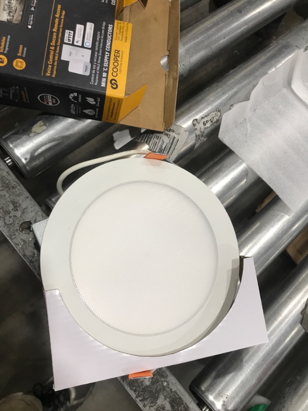 Photo 2 of Halo HLB6 Series 6 in. 2700K-5000K Tunable CCT Smart Integrated LED White Recessed Downlight, Round Trim (1-Qty)
