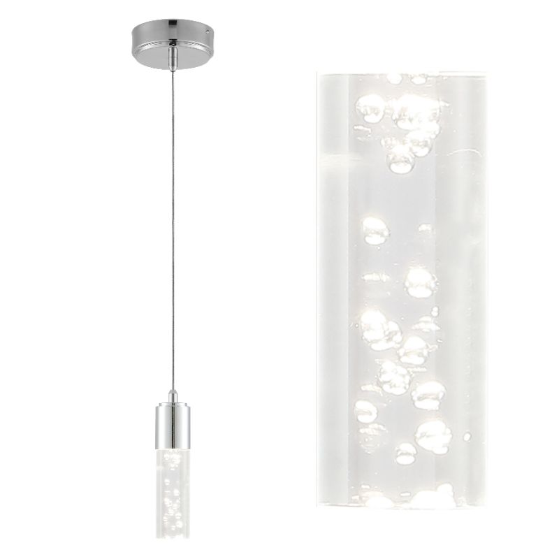 Photo 1 of Bolha 1-Light Bubble Modern Minimalist Integrated LED Pendant - Gold-Tone
