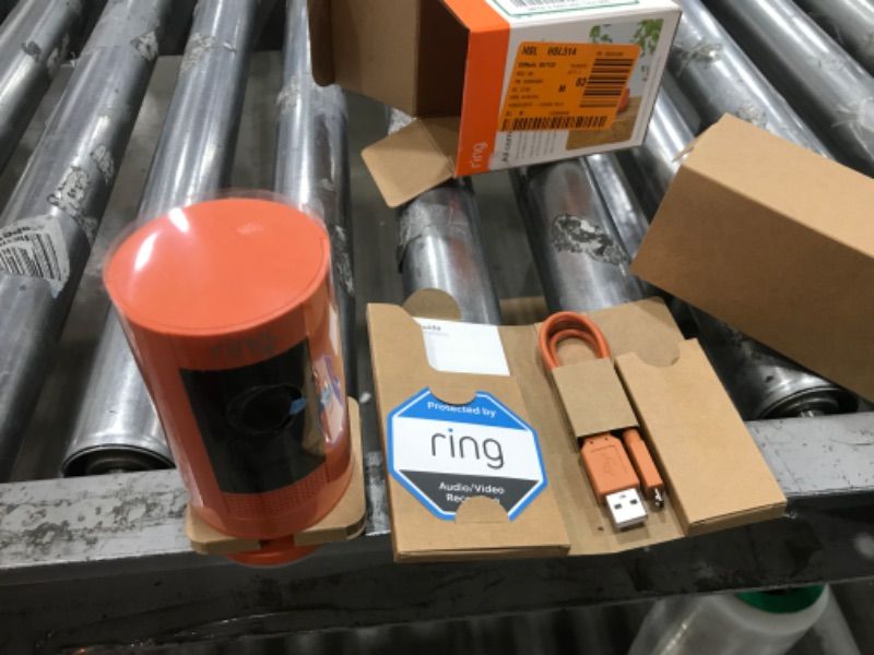 Photo 2 of * missing battery * 
Ring Jobsite Security Stick up Cam Battery, Orange
