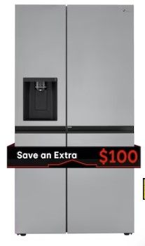 Photo 1 of DENTED/DIRTY**LG Door in Door 27.12-cu ft Side-by-Side Refrigerator with Ice Maker (Printproof Stainless Steel)
