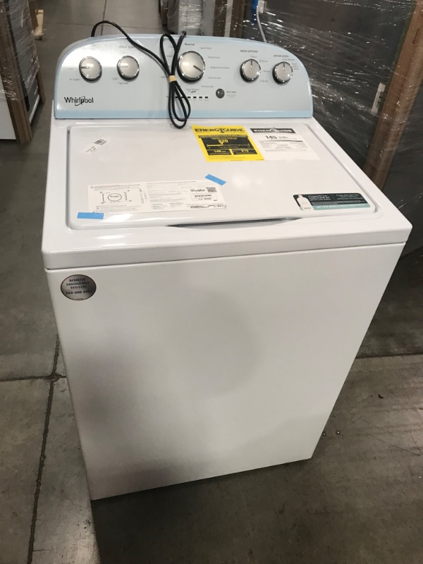 Photo 3 of Whirlpool 3.5-cu ft High Efficiency Agitator Top-Load Washer (White)
