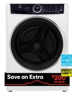 Photo 1 of DOOR DOES NOT CLOSE SHUT**Electrolux SmartBoost 4.5-cu ft High Efficiency Stackable Steam Cycle Front-Load Washer (White) ENERGY STAR
