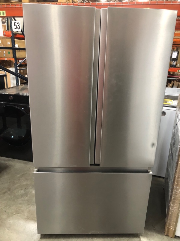 Photo 6 of DENTED/DIRTY**Hisense 26.6-cu ft French Door Refrigerator with Ice Maker (Fingerprint Resistant Stainless Steel) ENERGY STAR
