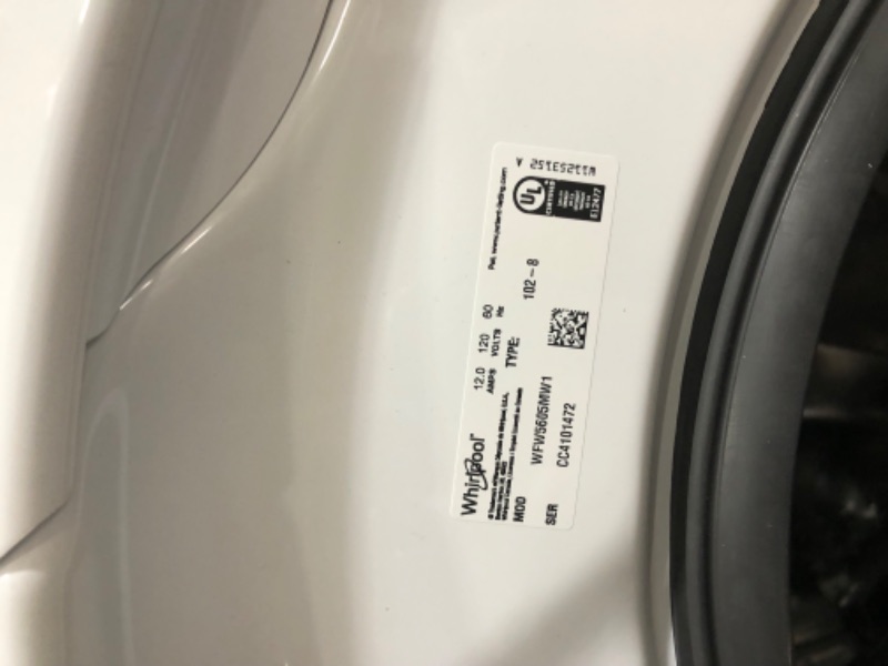 Photo 2 of Whirlpool 4.5-cu ft High Efficiency Stackable Steam Cycle Front-Load Washer (White) ENERGY STAR
