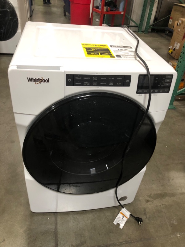 Photo 3 of Whirlpool 4.5-cu ft High Efficiency Stackable Steam Cycle Front-Load Washer (White) ENERGY STAR
