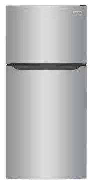 Photo 1 of DENTED DOOR**Frigidaire Garage-Ready 20-cu ft Top-Freezer Refrigerator (Fingerprint Resistant Stainless Steel)
