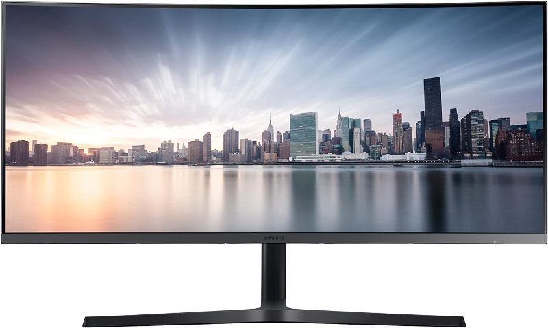 Photo 1 of SAMSUNG CH890 Series 34-Inch Ultrawide QHD (3440x1440) Computer Monitor, 100Hz, Curved, HDMI, USB-C, Height Adjustable Stand, 3 Yr WRNTY (LC34H890WGNXGO)
