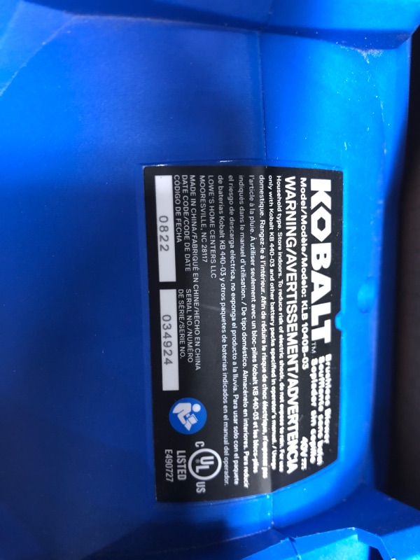 Photo 3 of Kobalt Gen4 40-Volt 520-CFM 120-MPH Brushless Handheld Cordless Electric Leaf Blower (Tool Only)
