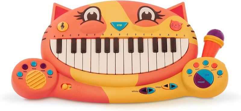 Photo 1 of B. toys- Meowsic- Interactive Cat Piano – Toy Piano & Microphone – Musical Instrument For Toddlers, Kids – 20+ Songs, Sounds & Recording Feature – 2 Years +