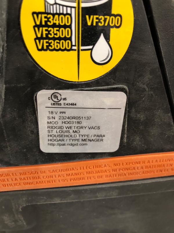 Photo 5 of 3 Gallon 18-Volt Cordless Handheld NXT Wet/Dry Shop Vacuum (Tool Only) with Filter, Expandable Hose and Accessories