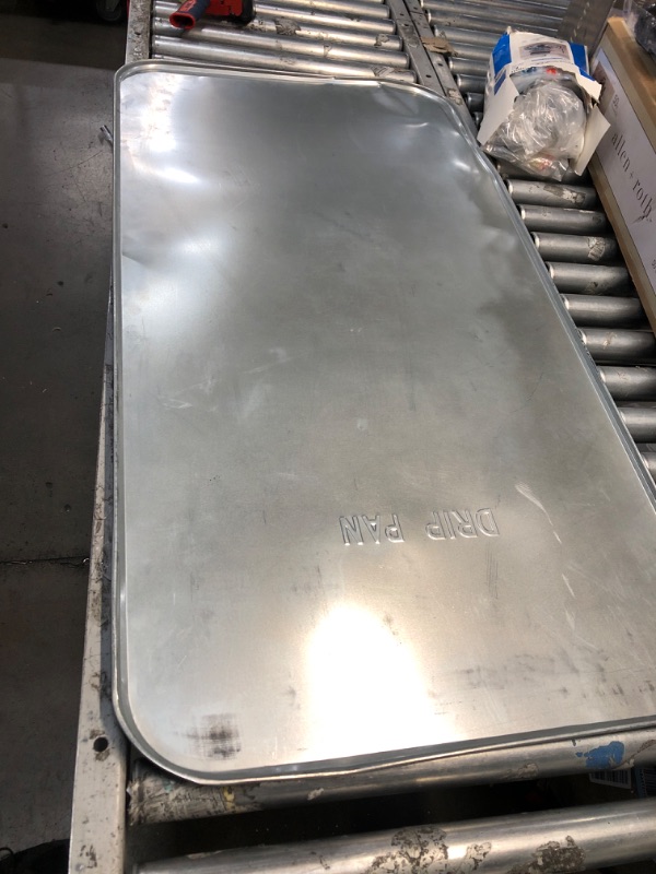 Photo 2 of LUMAX LX-1715 Silver 47" x 25" x 1/2" Galvanized Drip Pan Rust Resistant Keeps Garage, Driveways or Automotive Show-Room Floors Safe and Clean from Fluid Drippings.